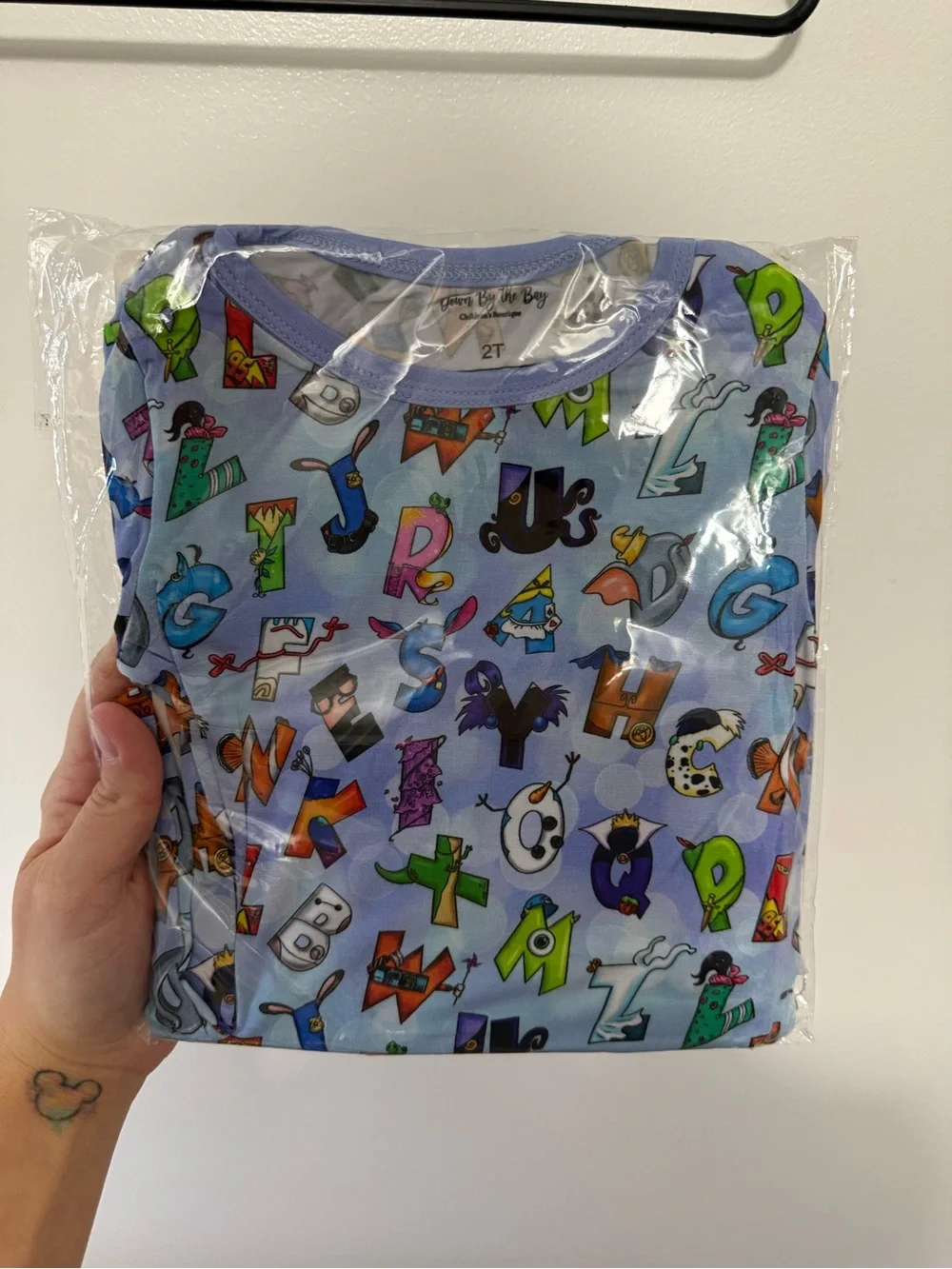 Disney Alphabet Print Toddler Pajama Set - Bamboo